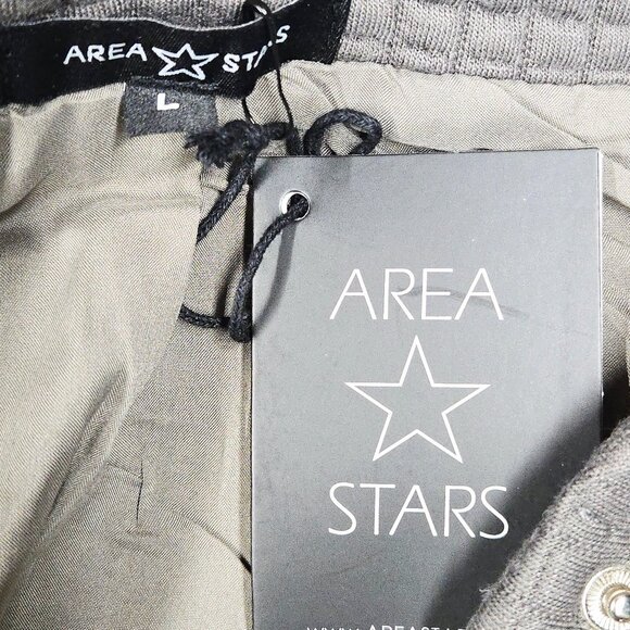 NWT Area Stars Nila Cropped Snap Front Grey Utility Waffle Jacket L MSRP $175 - Picture 7 of 11